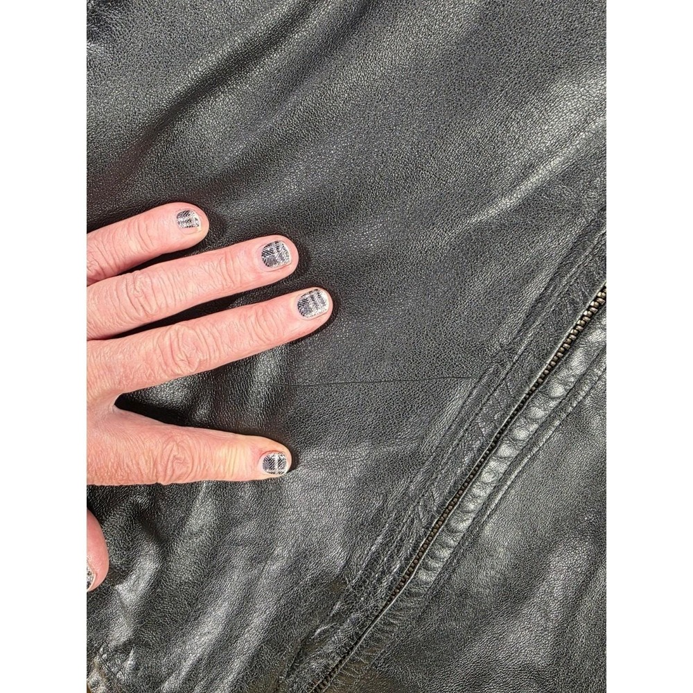 M Julian x Wilsons Leather Men Leather Trench Coat Black Vintage Y2K Gorpcore - Picture 4 of 16